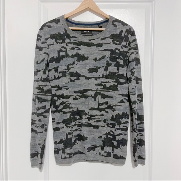 MEXX MEN’S DIGITAL CAMOUFLAGE SWEATER SIZE XS - Picture 1 of 3